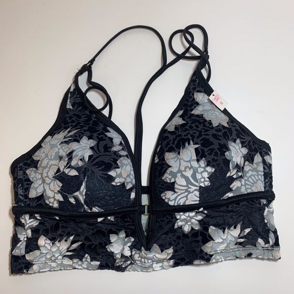 PINK Victoria's Secret Other - VS PINK Black Strappy Lace Bralette Size S…